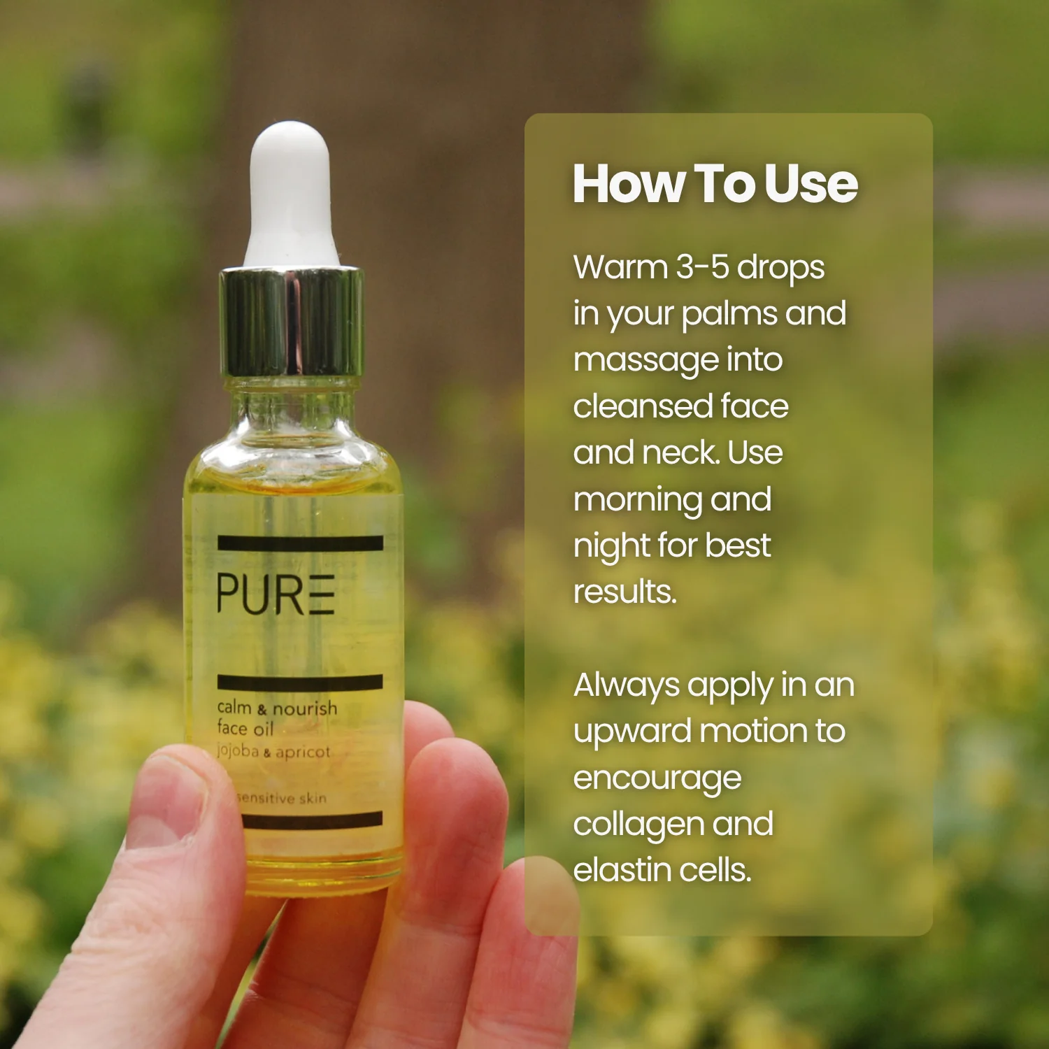 PURE Calm & Nourish Face Oil (30ml) - Image 5